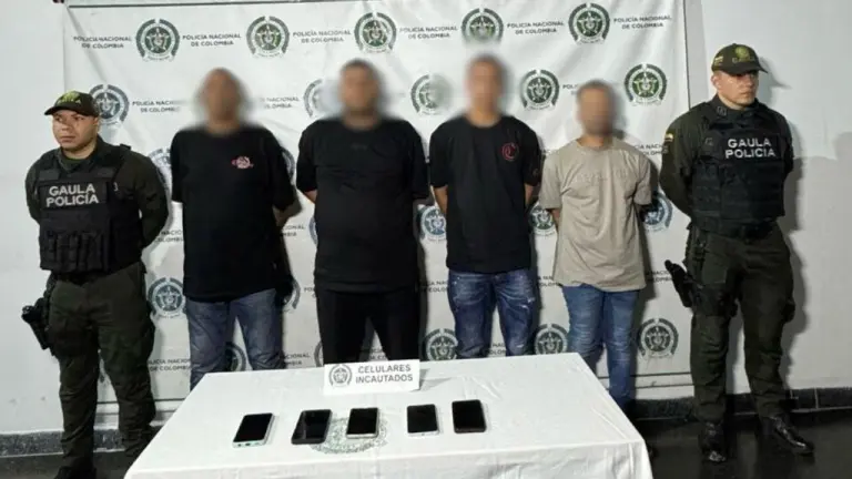 Policía Metropolitana captura a cuatro extorsionistas que intimidaban a comerciantes del Centro de Medellín