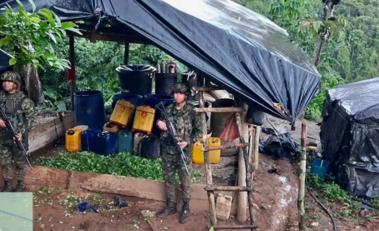 Cinco laboratorios de coca fueron destruidos en el Oriente antioqueño por tropas del Ejército
