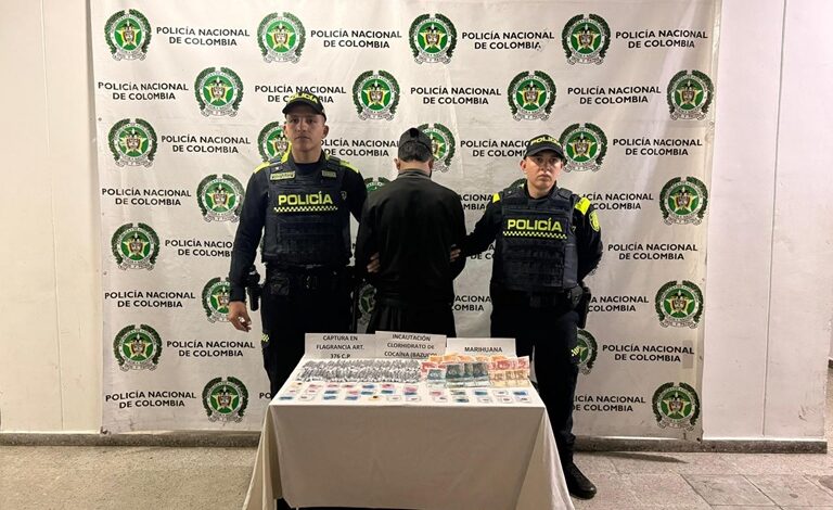 Operativo policial contra el microtráfico en el barrio Emmanuel de La Ceja dejó un capturado y drogas incautadas