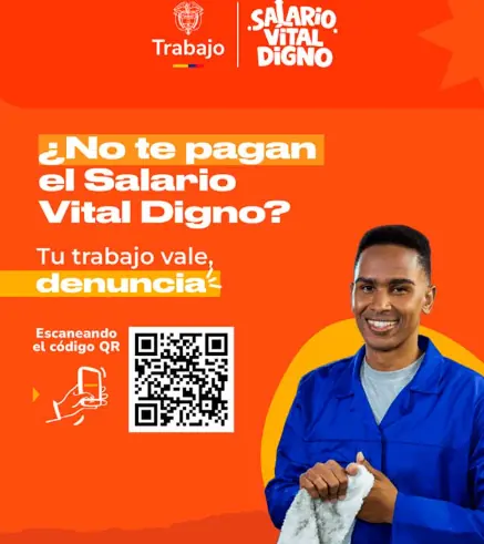 MinTrabajo activa código QR para reportar incumplimientos del salario mínimo vital