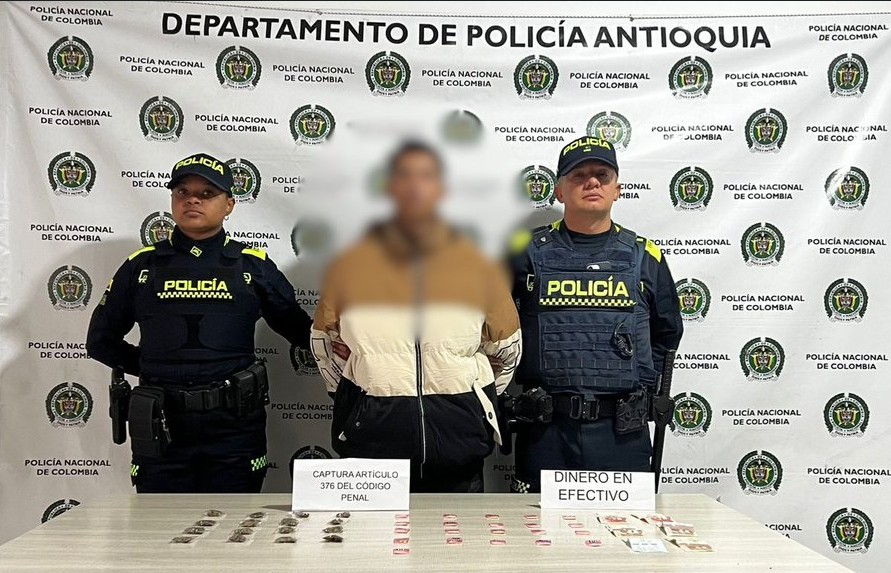 Capturaron a hombre por microtráfico en operativo policial en Sonsón