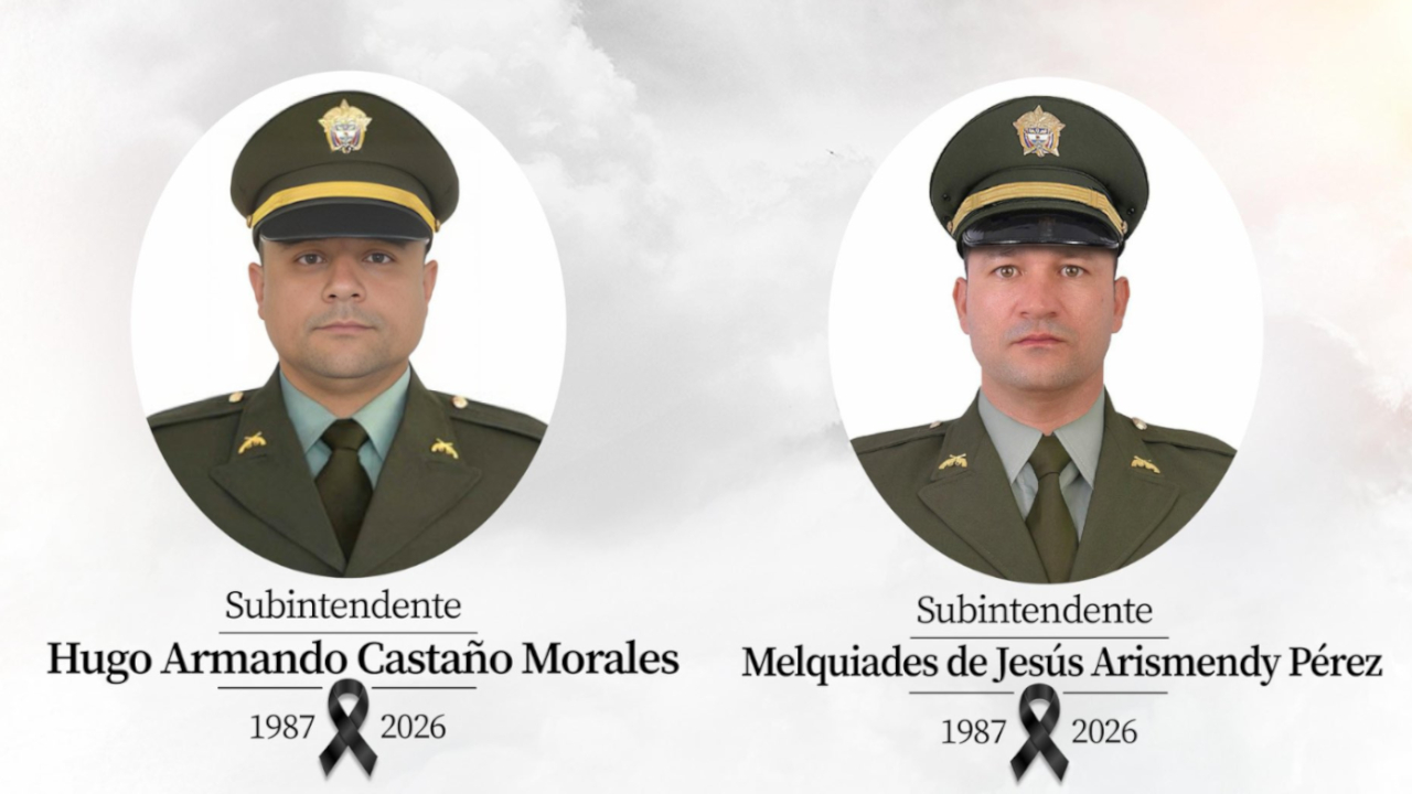 Hasta $200 millones ofrecen por pistas tras crimen de dos policías en Anorí