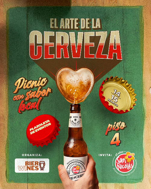 Cerveza artesanal, música y cultura local: llega “El Arte de la Cerveza” al Centro Comercial San Nicolás