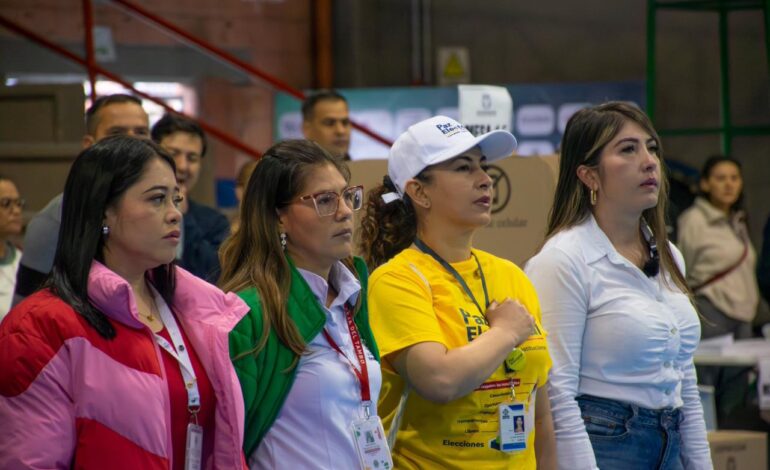 Alcaldesa Ilbed Santa da apertura a la jornada electoral en La Ceja 2026
