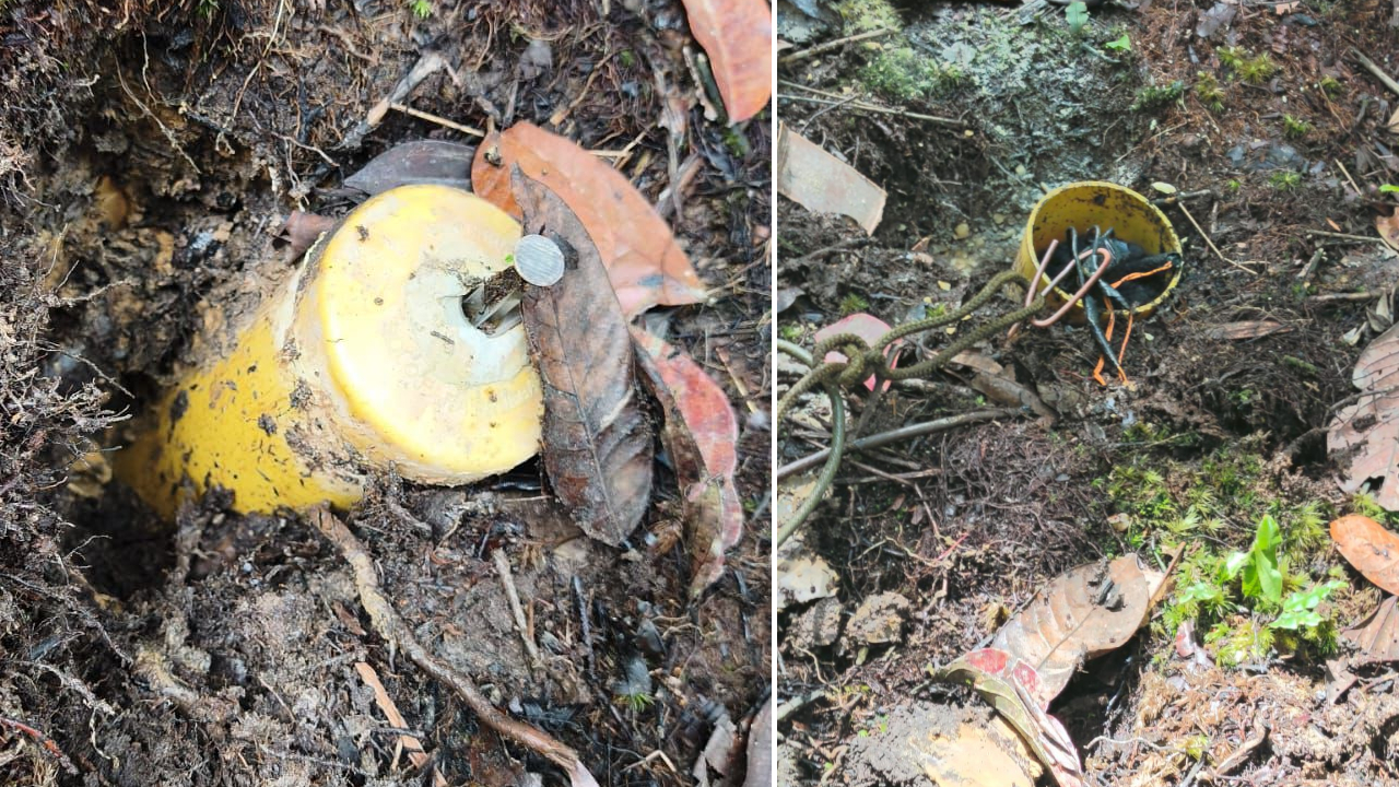 Ejército ubicó ocho explosivos muy cerca de un paso usado por la comunidad en zona rural de Antioquia