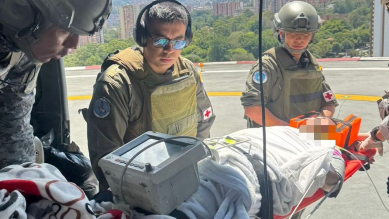 Helicóptero de las FAC llegó a Briceño para trasladar a paciente con herida de bala