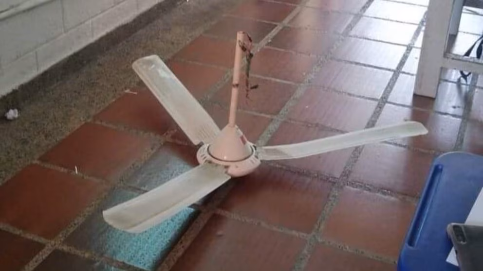 Ventilador cae en aula y deja tres niños heridos en colegio de Antioquia