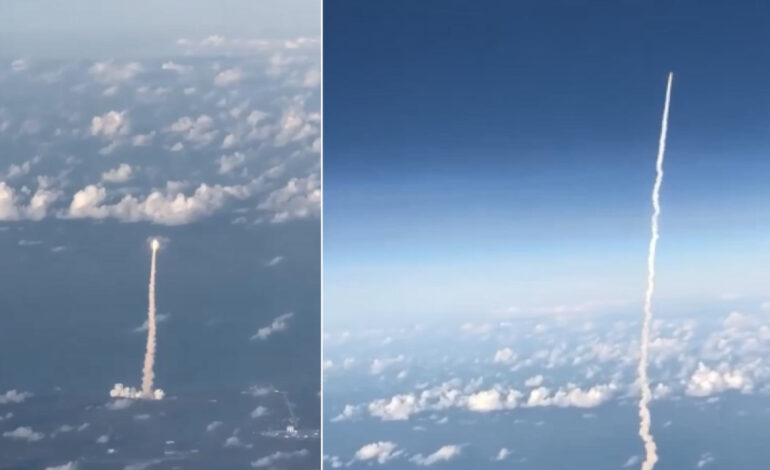 Pasajeros en vuelo viven espectáculo único al presenciar lanzamiento de Artemis II a la Luna