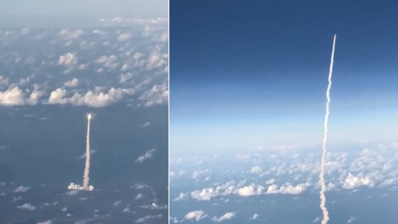 Pasajeros en vuelo viven espectáculo único al presenciar lanzamiento de Artemis II a la Luna