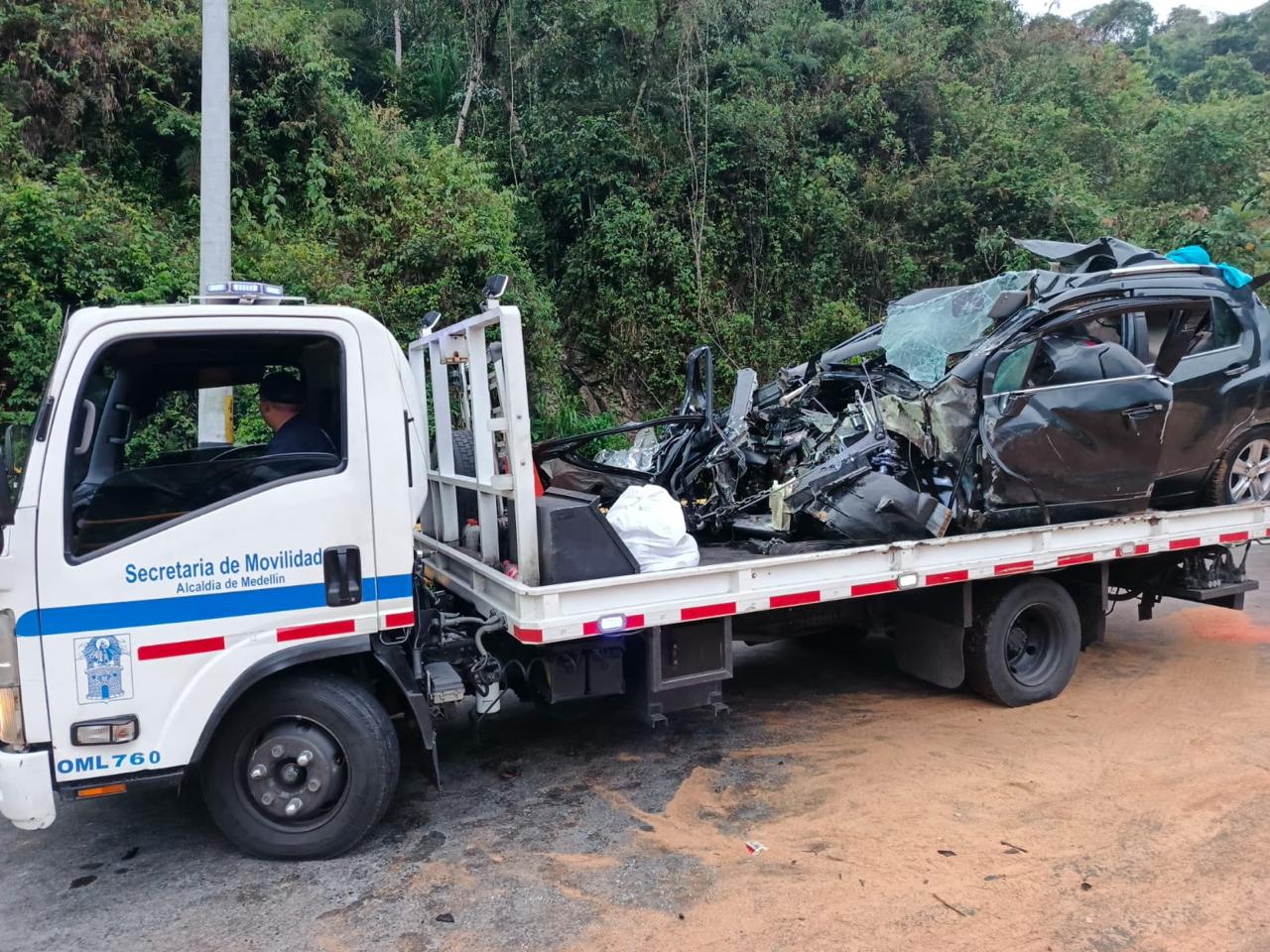 Trágico accidente en la vía a Palmitas dejó una mujer muerta y dos heridos