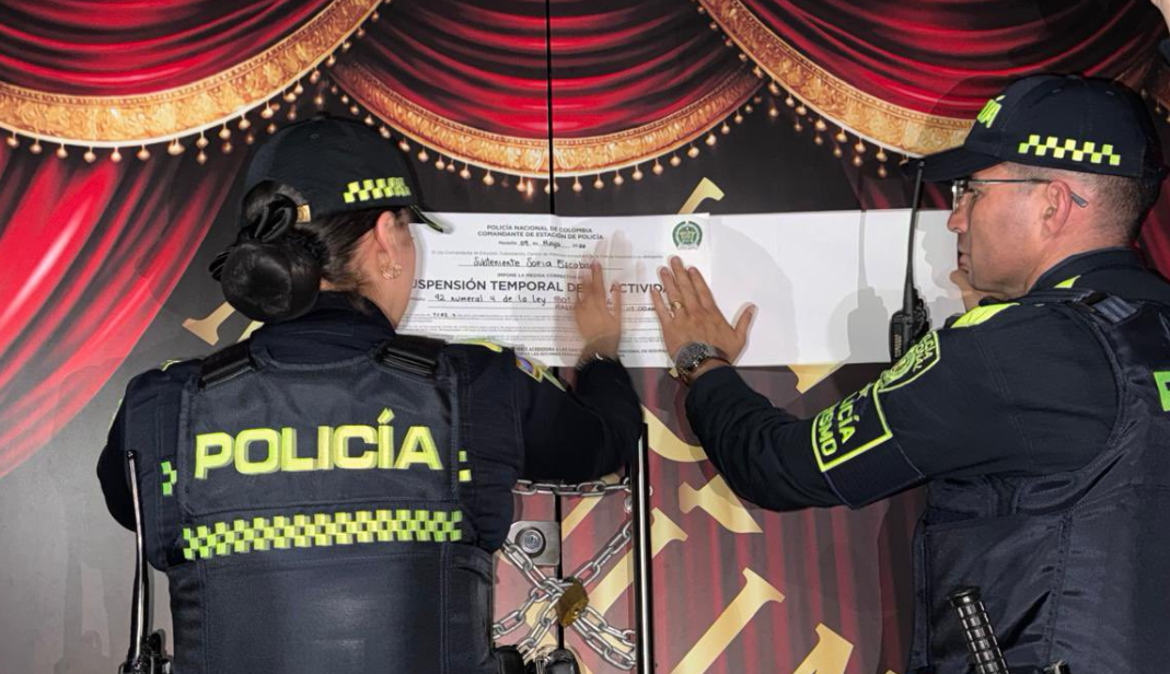 Operativo en el Parque Lleras deja capturado, menor aprehendido y cierre de establecimientos