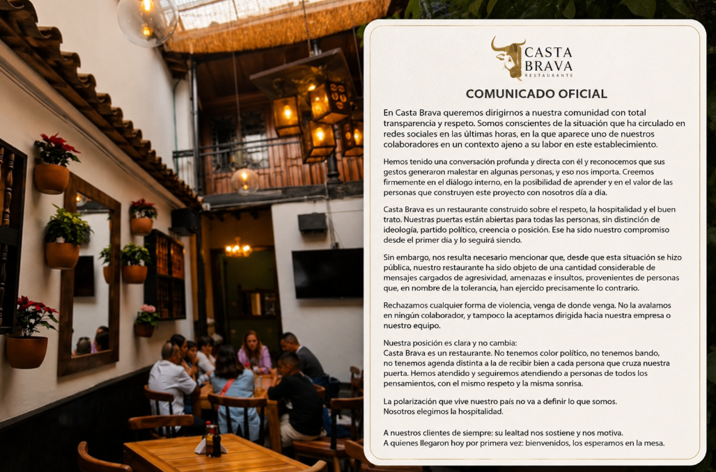 Restaurante de El Retiro se pronunció tras polémica por video de empleado señalado en redes sociales