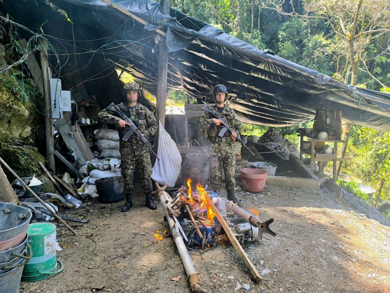 Golpe a la minería ilegal en San Carlos: destruyen maquinaria y frenan extracción de oro