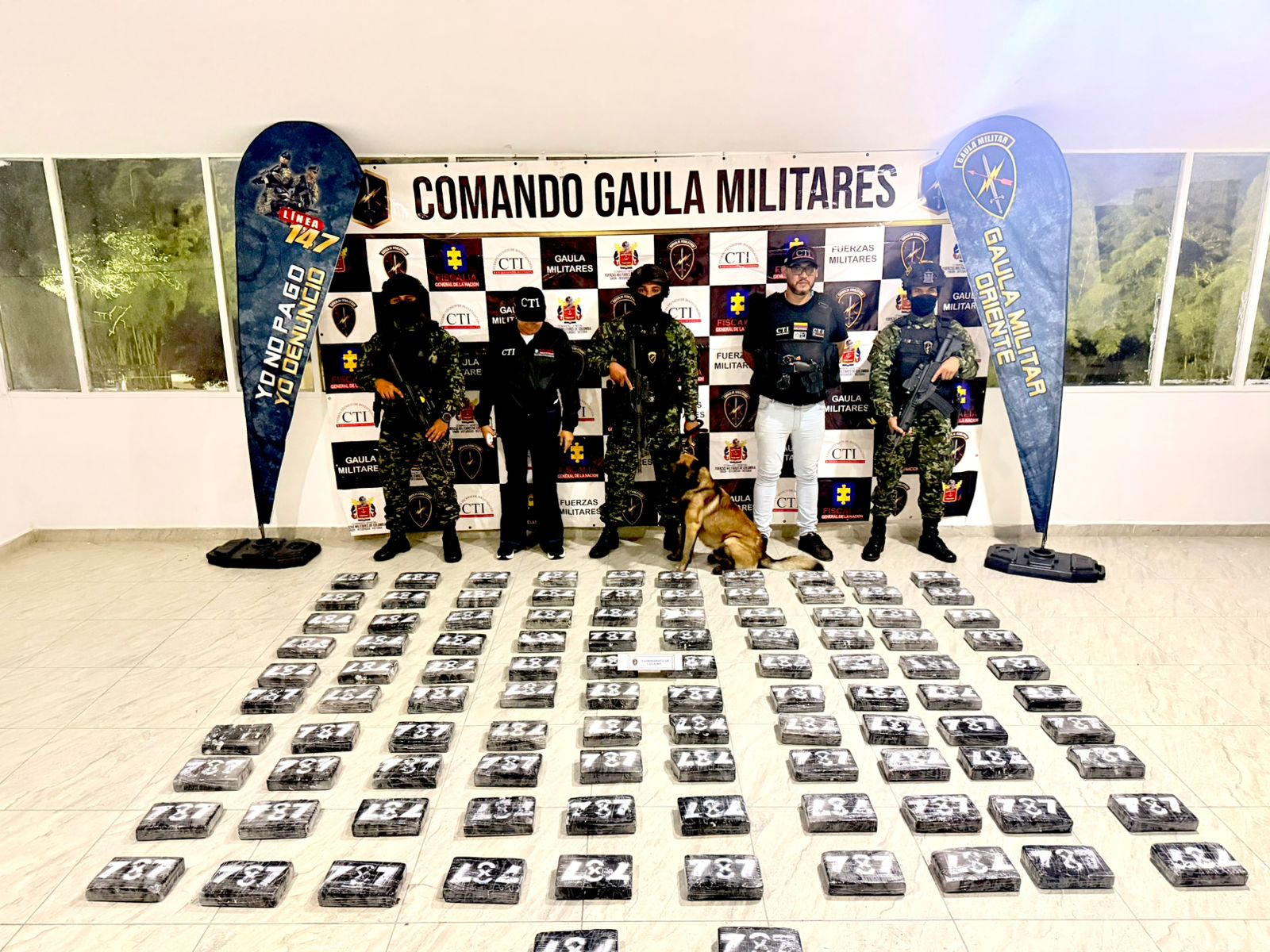 En Rionegro autoridades incautaron más de 100 kilos de cocaína en zona rural