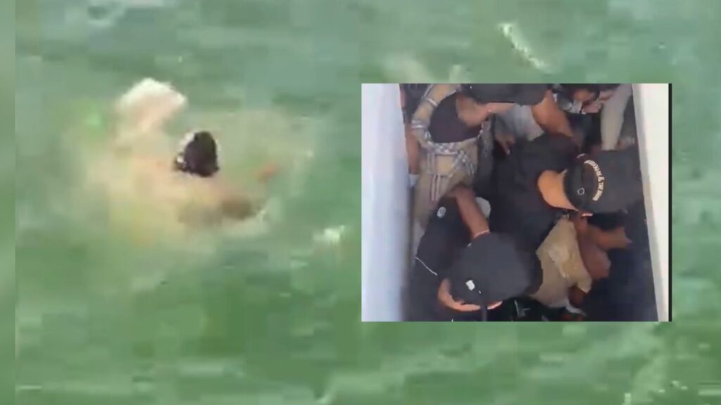 Planchón en el embalse El Peñol-Guatapé donde ocurrió la riña y posterior muerte de un joven turista