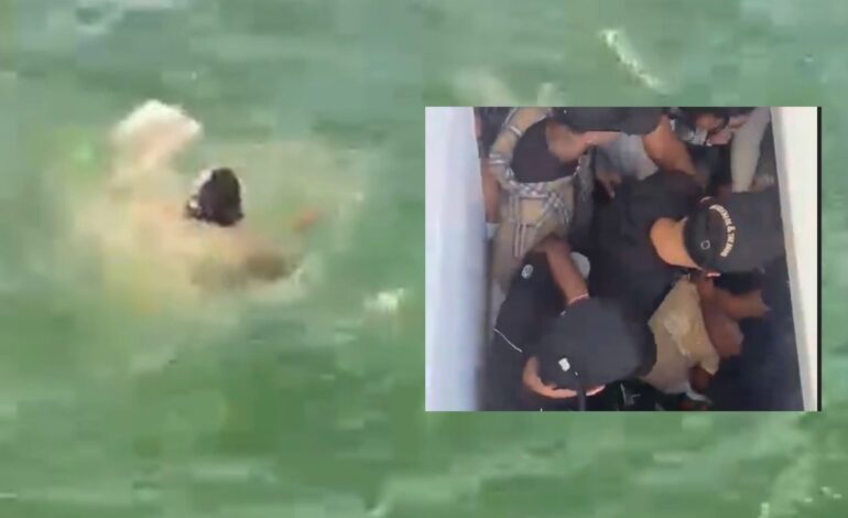 Planchón en el embalse El Peñol-Guatapé donde ocurrió la riña y posterior muerte de un joven turista