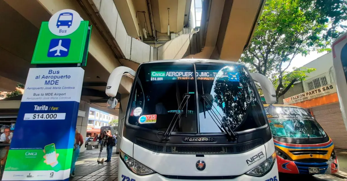 Nuevo paradero de buses en San Diego conectará el aeropuerto de Rionegro con Medellín las 24 horas del día