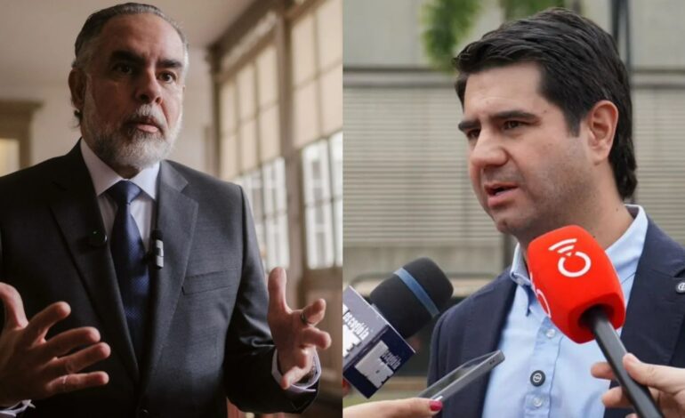 Simón Molina denunciando a Armando Benedetti ante la Procuraduría General de la Nación