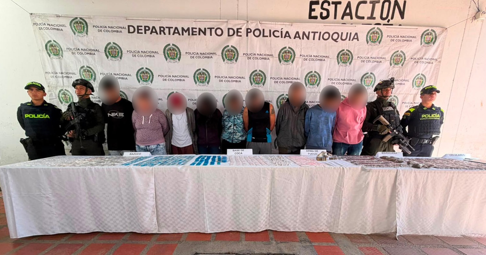Capturan a 10 presuntos integrantes de red criminal en El Carmen de Viboral