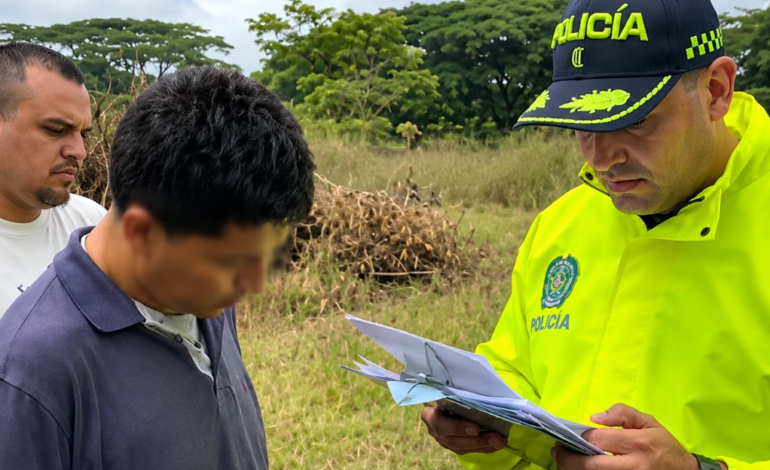 Alias Chacho Petra capturado por las autoridades en el Valle del Cauca.